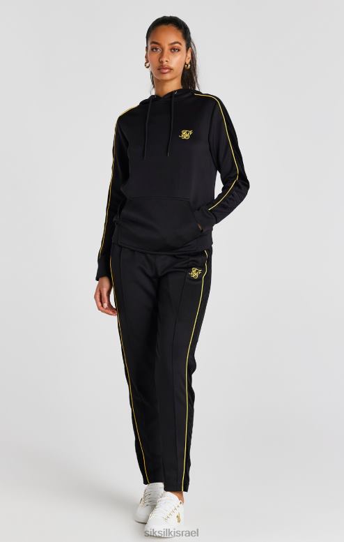 SikSilk נשים חלק עליון מסלול שחור D2LH2106 לבוש