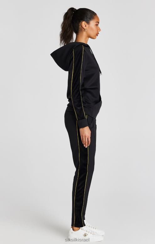 SikSilk נשים חלק עליון מסלול שחור D2LH2106 לבוש