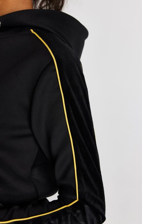 SikSilk נשים חלק עליון מסלול שחור D2LH2106 לבוש