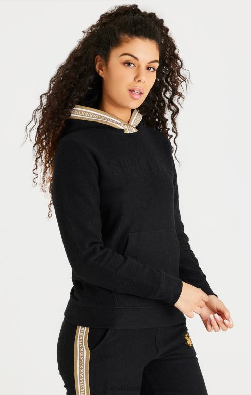 SikSilk נשים קפוצ'ון שחור D2LH2113 לבוש