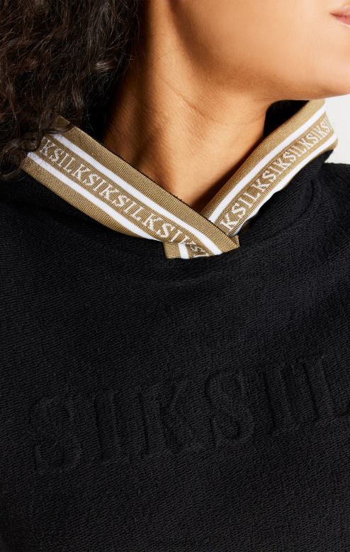 SikSilk נשים קפוצ'ון שחור D2LH2113 לבוש