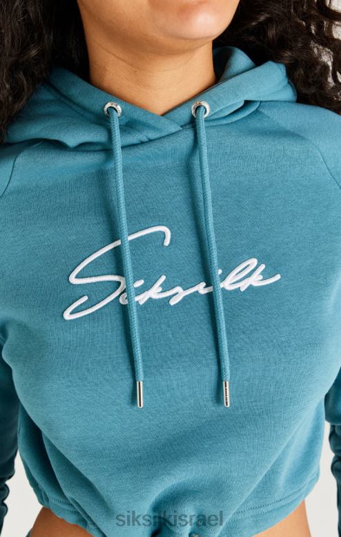 SikSilk נשים קפוצ'ון קצוץ חיוני בצבע צהבהב D2LH2120 לבוש