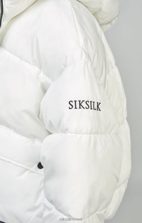 SikSilk נשים מעיל מרופד אוברסייז לבן D2LH2125 לבוש