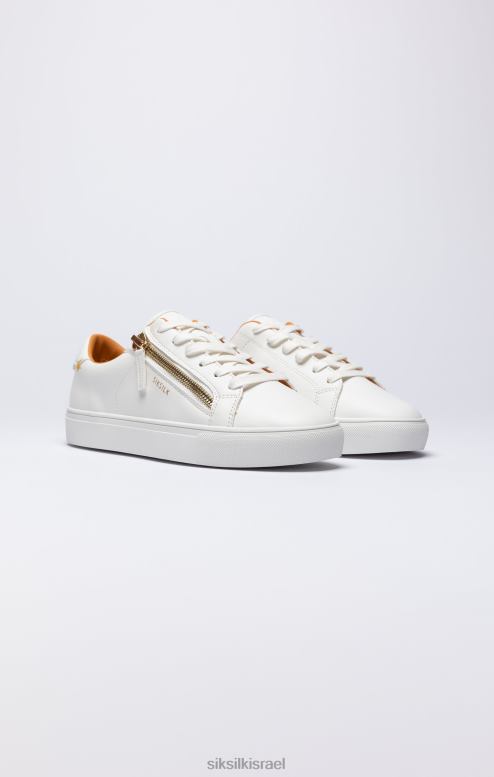 SikSilk גברים מאמן קלאסי לבן עם רוכסן פונקציונלי D2LH212 הַנעָלָה