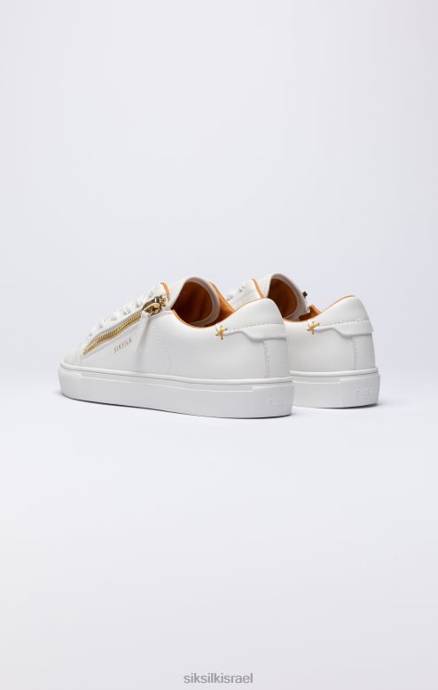 SikSilk גברים מאמן קלאסי לבן עם רוכסן פונקציונלי D2LH212 הַנעָלָה