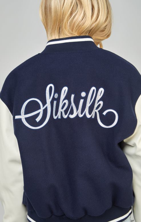 SikSilk נשים ז'קט בומבר של חיל הים D2LH2131 לבוש