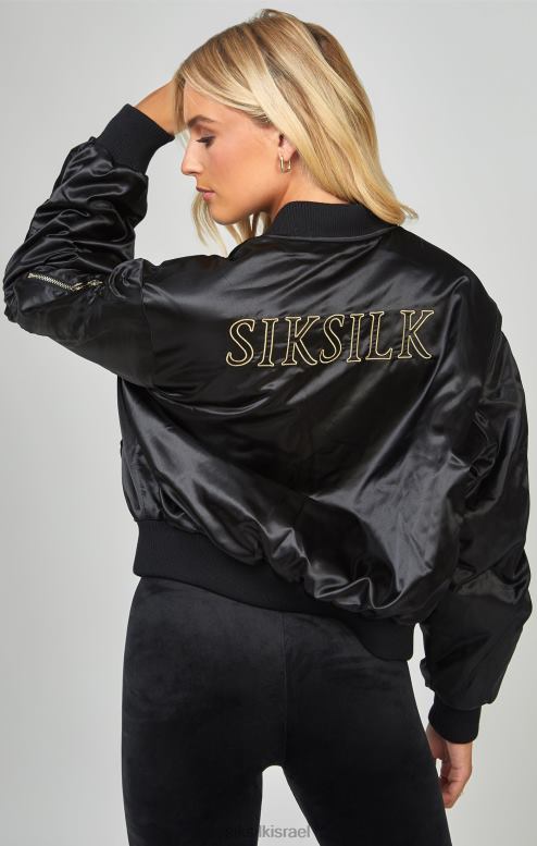 SikSilk נשים מעיל בומבר גדול ברק גבוה D2LH2136 לבוש