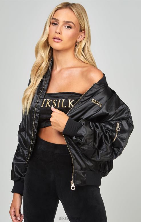 SikSilk נשים מעיל בומבר גדול ברק גבוה D2LH2136 לבוש