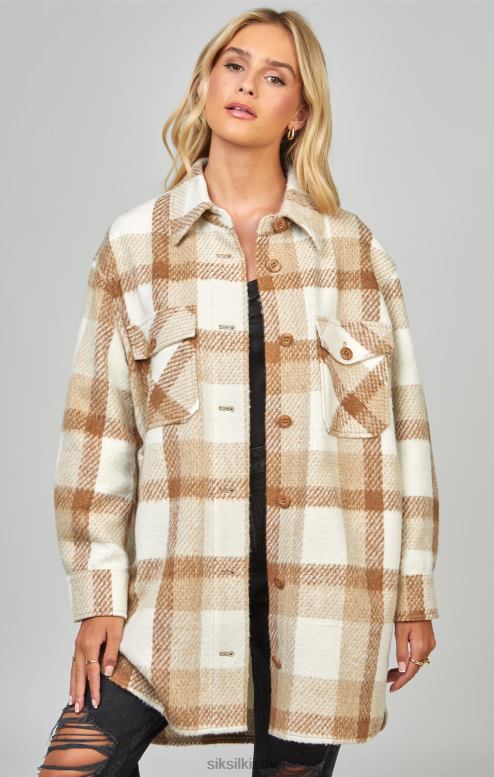 SikSilk נשים צריף בצבע בז' D2LH2137 לבוש