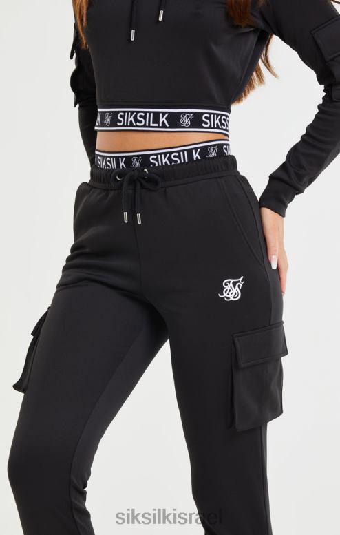 SikSilk נשים ספורט כיס מטען שחור D2LH2157 לבוש