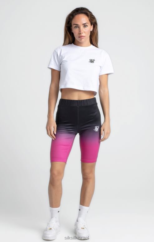 SikSilk נשים מחזור דהייה שחור קצר D2LH2202 לבוש