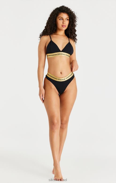 SikSilk נשים ברלט משולש שחור D2LH2206 לבוש