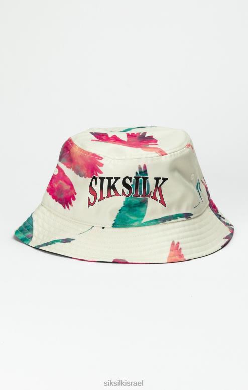 SikSilk לִשְׁנֵי הַמִינִים כובע דלי שחור הפיך מודפס D2LH2232 אבזר