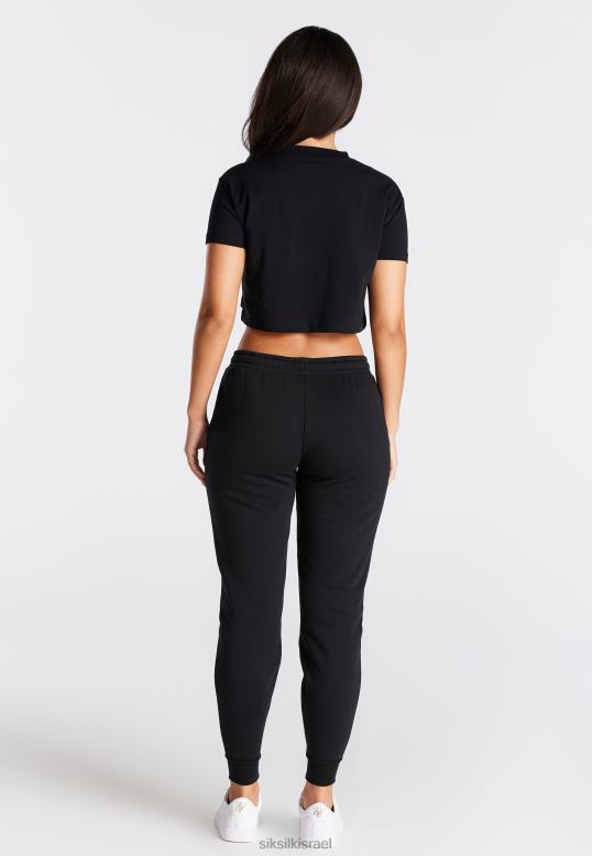 SikSilk נשים חולצת טריקו שחורה בהתאמה לקופסה חיונית D2LH225 לבוש