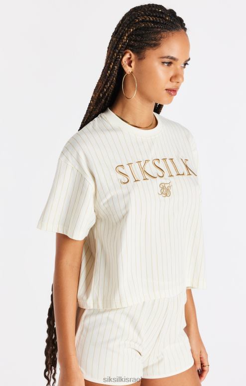 SikSilk נשים חולצת טריקו פס אקרו D2LH226 לבוש
