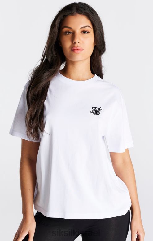 SikSilk נשים חולצת טריקו לבן חיוני של החבר D2LH227 לבוש