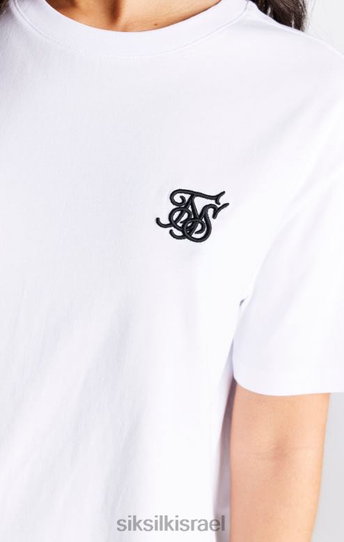 SikSilk נשים חולצת טריקו לבן חיוני של החבר D2LH227 לבוש