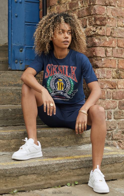 SikSilk נשים חולצת טריקו של חיל הים קרופ D2LH228 לבוש