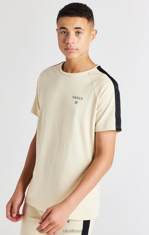 SikSilk בנים חולצת טריקו עם דבק בז' D2LH2282 לבוש