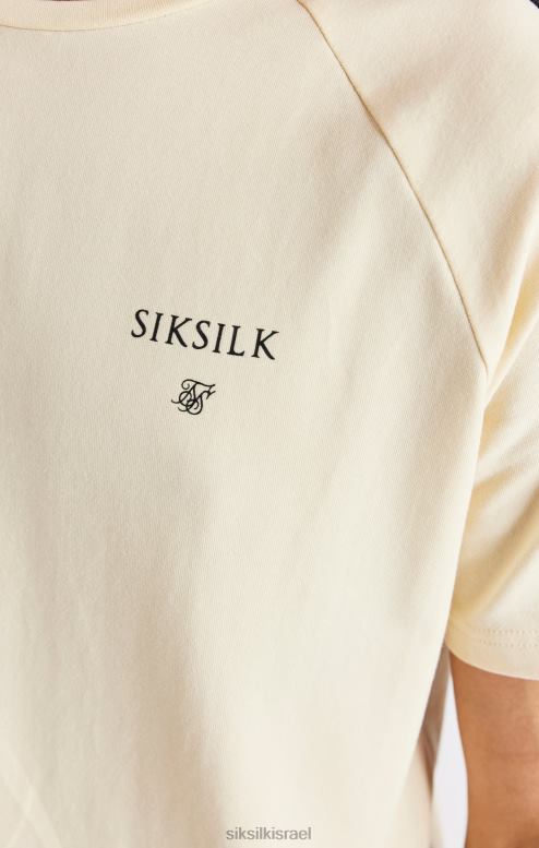 SikSilk בנים חולצת טריקו עם דבק בז' D2LH2282 לבוש