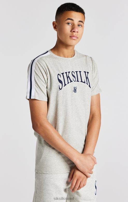 SikSilk בנים חולצת טריקו אפורה של אוניברסיטת מרל D2LH2283 לבוש