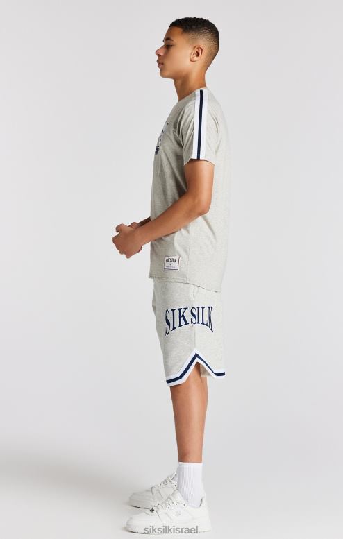 SikSilk בנים חולצת טריקו אפורה של אוניברסיטת מרל D2LH2283 לבוש