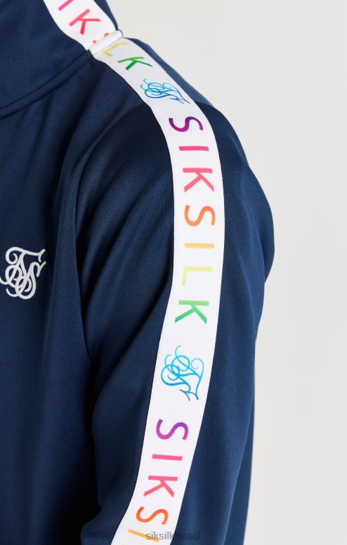 SikSilk בנים צוואר משפך קשת בענן - נייבי D2LH2287 לבוש