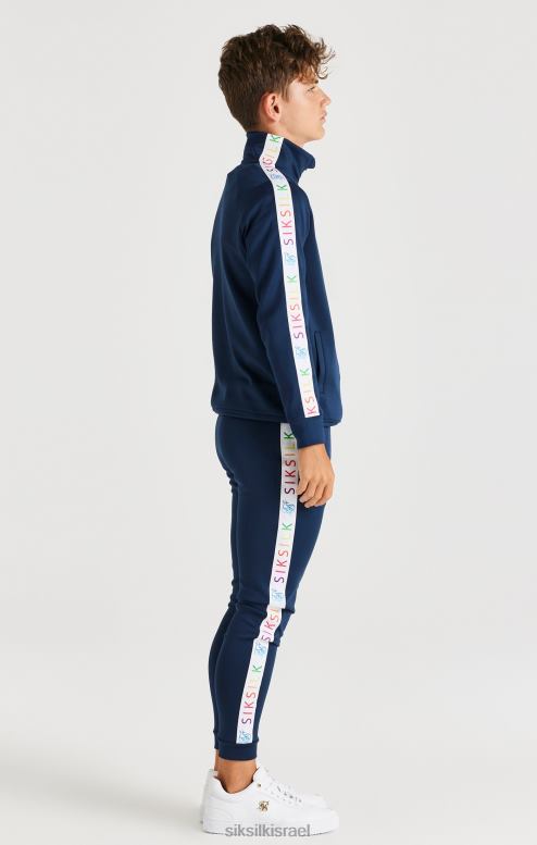 SikSilk בנים צוואר משפך קשת בענן - נייבי D2LH2287 לבוש