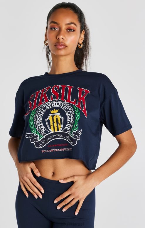 SikSilk נשים חולצת טריקו של חיל הים קרופ D2LH228 לבוש