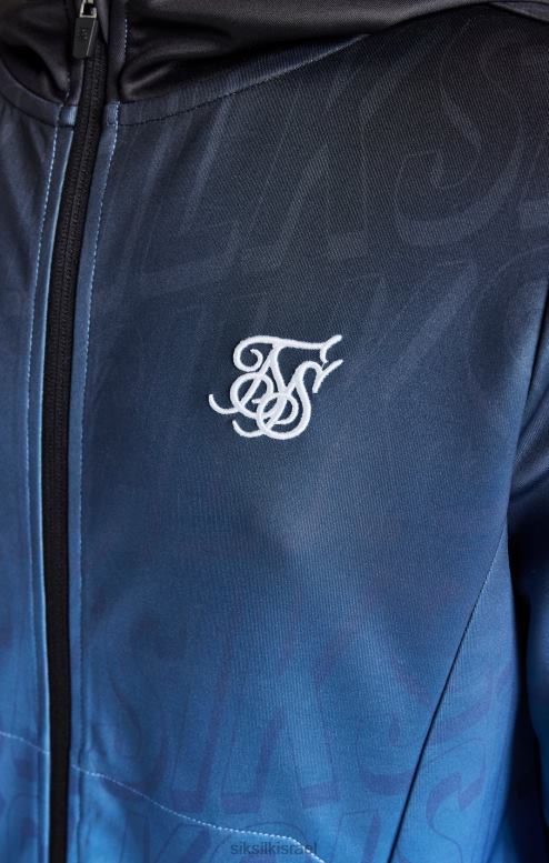 SikSilk בנים קפוצ'ון עם רוכסן דהייה כחול D2LH2293 לבוש