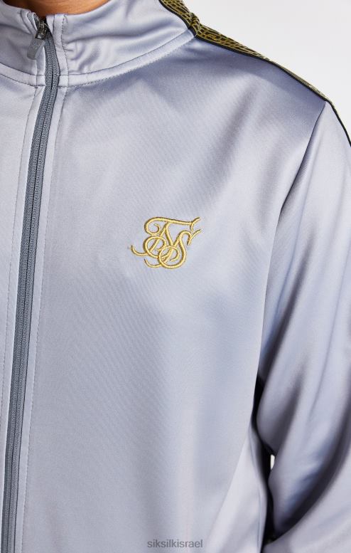 SikSilk בנים רוכסן דרך צוואר משפך מודבק באפור D2LH2295 לבוש