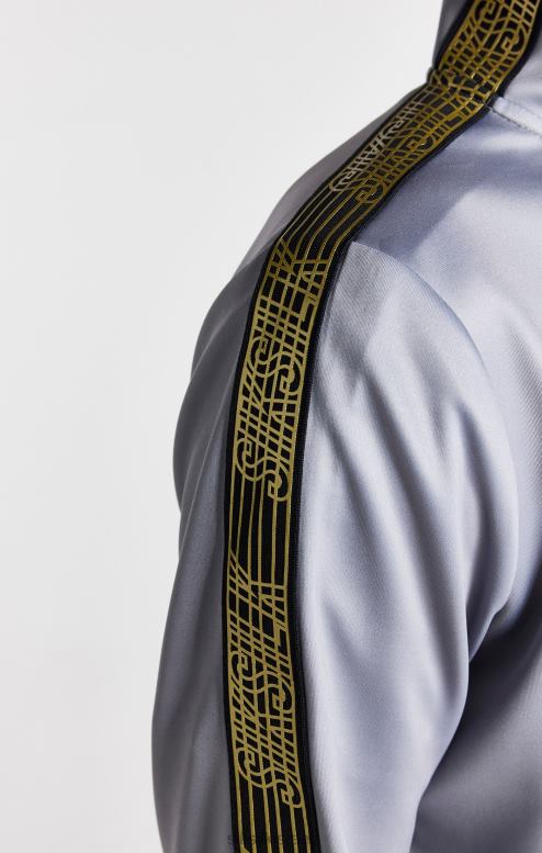 SikSilk בנים רוכסן דרך צוואר משפך מודבק באפור D2LH2295 לבוש