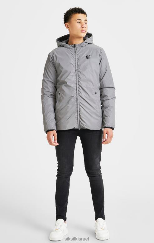 SikSilk בנים מעיל בועות אפור הפיך D2LH2298 לבוש