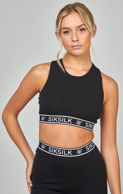 SikSilk נשים ברלט סרט חיוני שחור D2LH231 לבוש