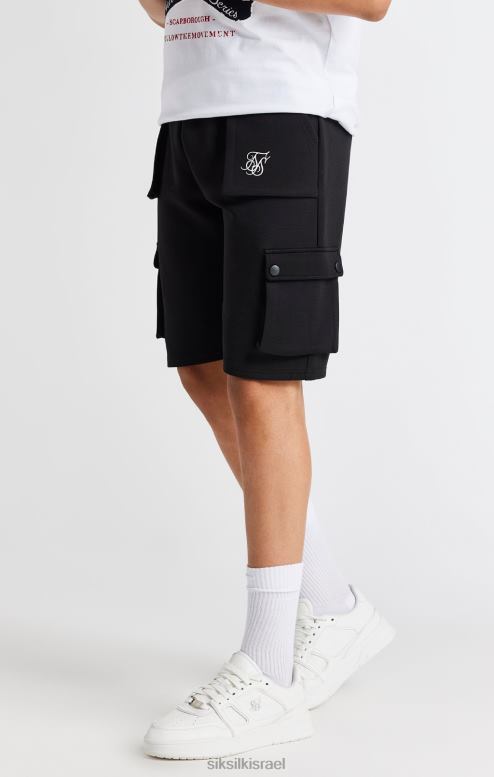 SikSilk בנים מטען שחור קצר D2LH2315 לבוש