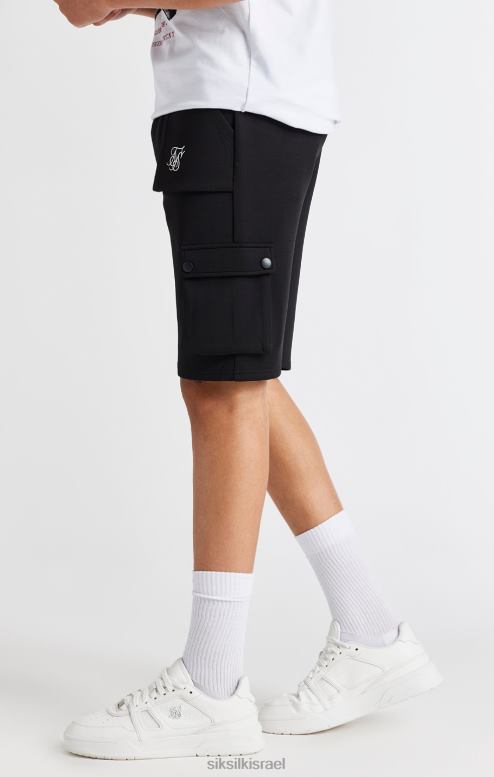SikSilk בנים מטען שחור קצר D2LH2315 לבוש