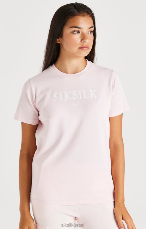 SikSilk בנות טי ממותג - ורוד D2LH2317 לבוש