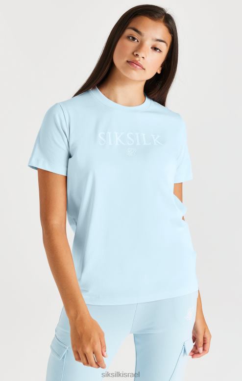 SikSilk בנות טי ממותג - כחול D2LH2319 לבוש