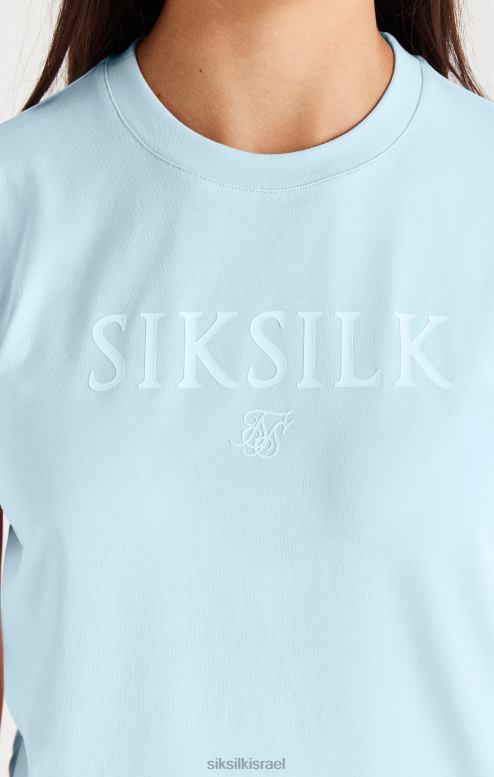 SikSilk בנות טי ממותג - כחול D2LH2319 לבוש