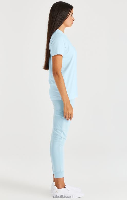 SikSilk בנות טי ממותג - כחול D2LH2319 לבוש