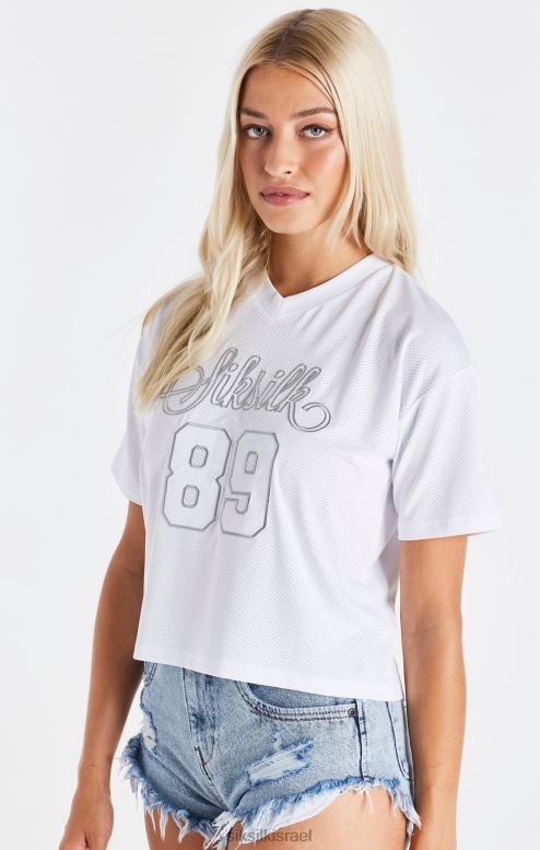 SikSilk נשים חולצת רשת לבנה D2LH232 לבוש
