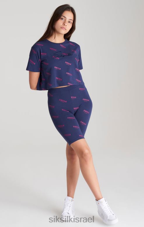 SikSilk בנות חולצת טריקו חתוכה בחתימת חיל הים D2LH2324 לבוש