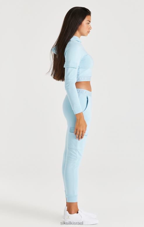 SikSilk בנות מכסה מנוע מודבק מטען - כחול D2LH2328 לבוש