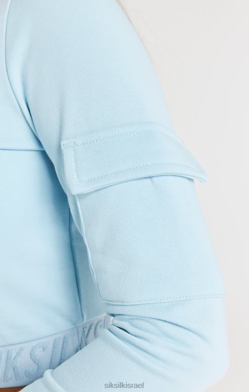 SikSilk בנות מכסה מנוע מודבק מטען - כחול D2LH2328 לבוש