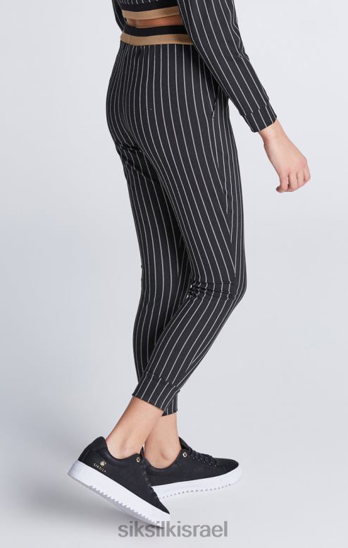 SikSilk בנות קפוצ'ון קצוץ בפס בייסבול שחור D2LH2337 לבוש