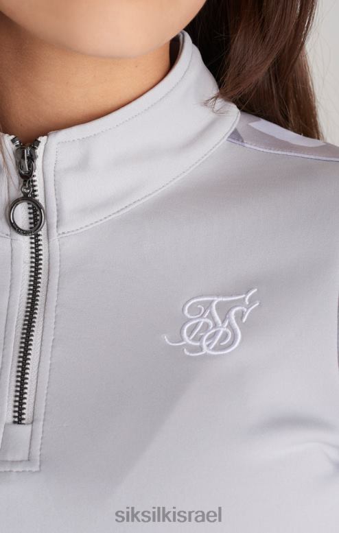 SikSilk בנות חלק עליון רצועה אפור עם פאנל קמו D2LH2338 לבוש
