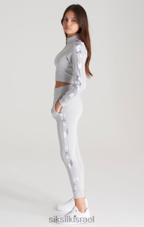 SikSilk בנות חלק עליון רצועה אפור עם פאנל קמו D2LH2338 לבוש