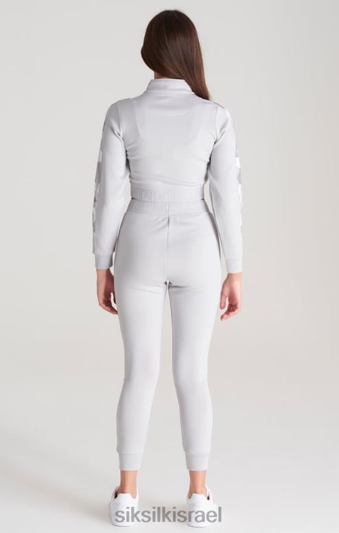 SikSilk בנות חלק עליון רצועה אפור עם פאנל קמו D2LH2338 לבוש