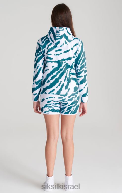 SikSilk בנות קפוצ'ון צבע עניבה לבנה D2LH2339 לבוש