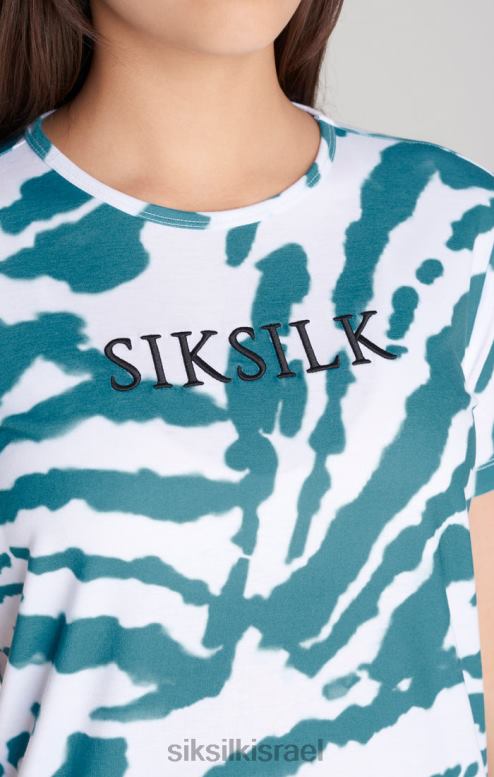 SikSilk בנות שמלת חולצת טריקו עניבה לבנה D2LH2343 לבוש